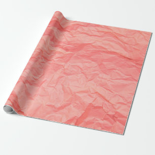 Close up of pink wrinkle crumpled old with paper p
