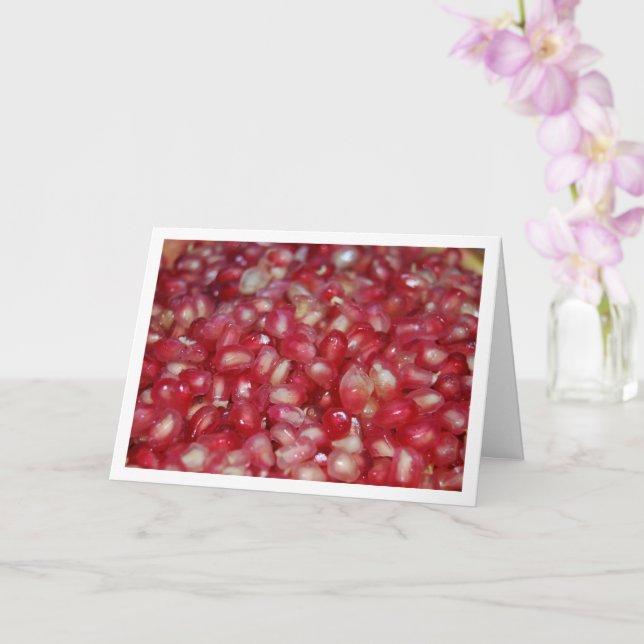 Close-up of Pomegranate Seeds Card (Orchid)