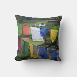 Close Up Of Prayer Flags Cushion