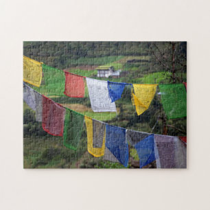 Close Up Of Prayer Flags Jigsaw Puzzle