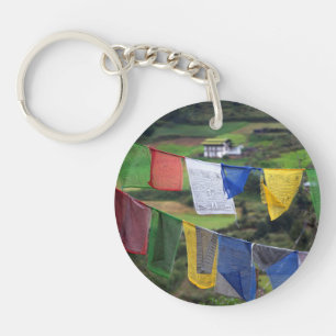 Close Up Of Prayer Flags Key Ring