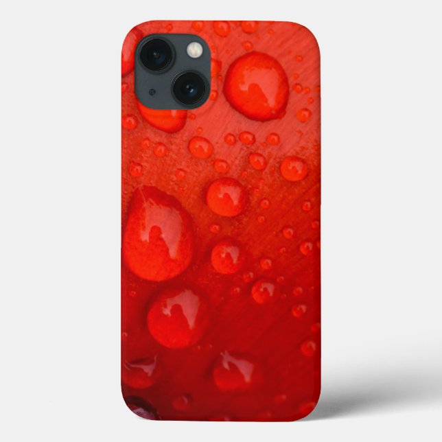 Close-up of raindrops on tulip petal Case-Mate iPhone case (Back)