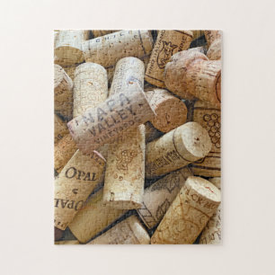 Close Up of Red and White Wine Corks Jigsaw Puzzle