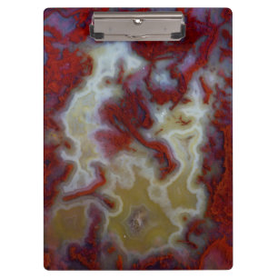 Close up of Red Moss Agate Slab Clipboard