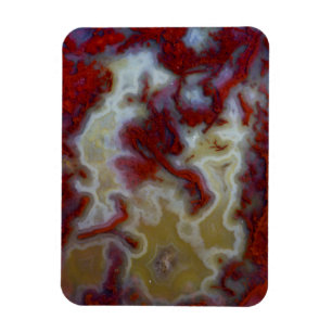 Close up of Red Moss Agate Slab Magnet