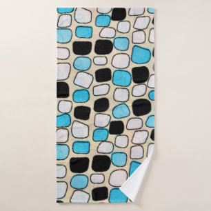 close-up of retro shirt style1960s,background,blue bath towel