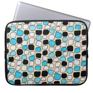 close-up of retro shirt style1960s,background,blue laptop sleeve