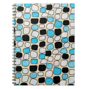 close-up of retro shirt style1960s,background,blue notebook