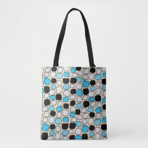 close-up of retro shirt style1960s,background,blue tote bag