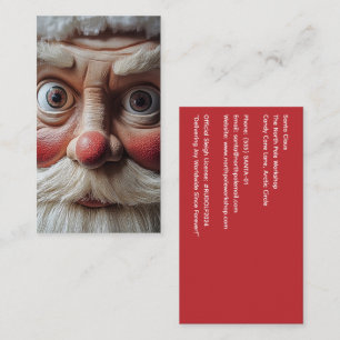 Close-Up of Santa’s Surprised Expression Business Card
