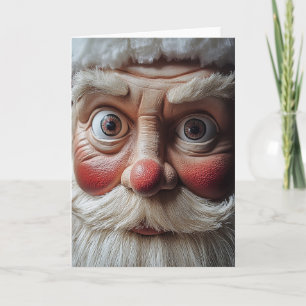 Close-Up of Santa’s Surprised Expression Invitation