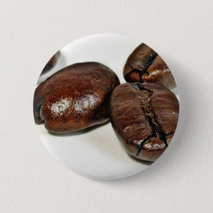 Close Up Of Some Unground Coffee Beans 6 Cm Round Badge