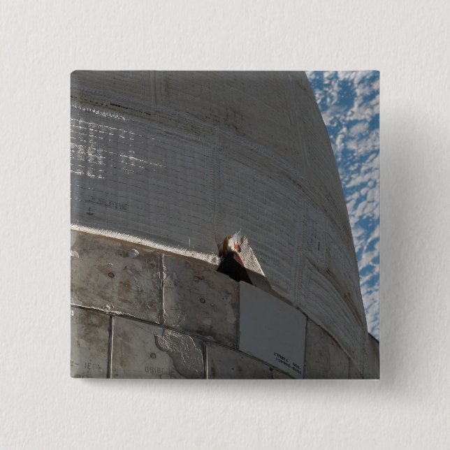 Close-up of Space Shuttle Atlantis 15 Cm Square Badge (Front)