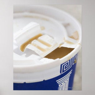 Close up of take out coffee poster