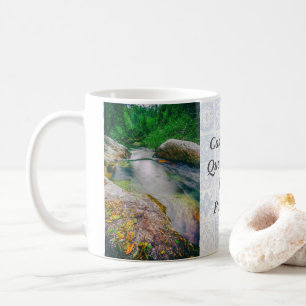 Close-up of the pond upstream the waterfall coffee mug
