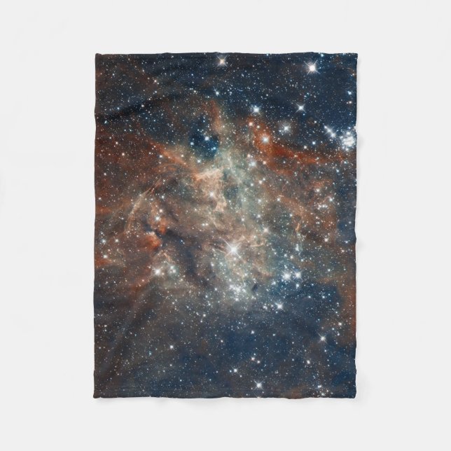 Close-up of the Tarantula Nebula Fleece Blanket (Front)