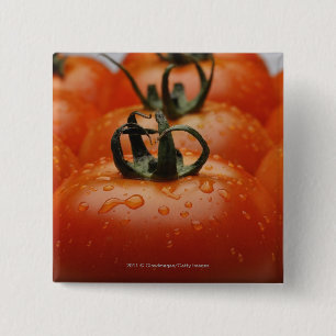 Close-up of tomatoes 2 15 cm square badge