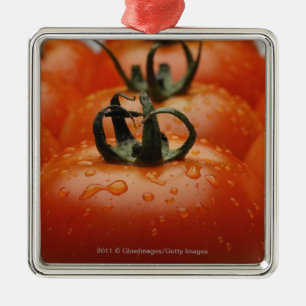 Close-up of tomatoes 2 metal tree decoration