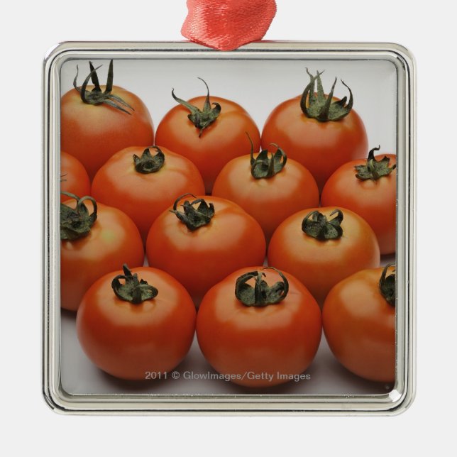Close-up of tomatoes metal tree decoration (Front)