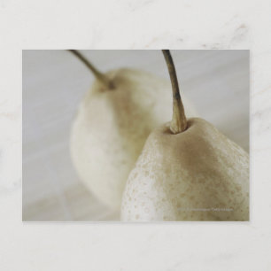 Close-up of two pears postcard