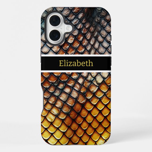 Close-up of venomous snakeskin patterns iPhone case (Back)