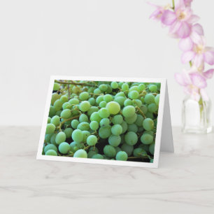 Close-up of White Grapes Card