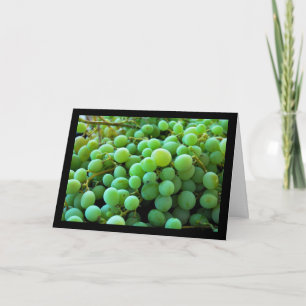 Close up of White Grapes Card