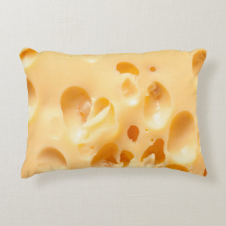 Close up of yellow cheese. This file is cleaned an Decorative Cushion