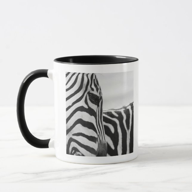 Close-up of zebra face and shoulder mug (Left)