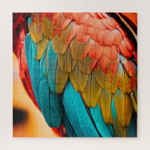Close Up Parrot Bird Feathers Jigsaw Puzzle