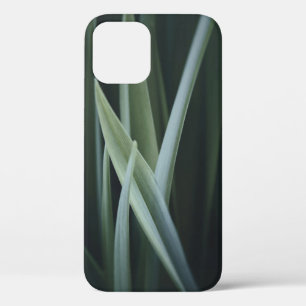 Close up photo of green linear leaves iPhone 12 case