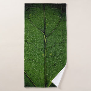 Close up photo of leaf bath towel