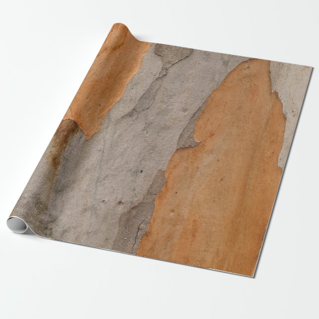 Close up photo of tree trunk wrapping paper (Unrolled)