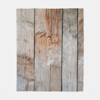 Close up photo of wooden panel fleece blanket