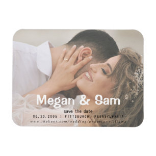 Close-up Photo Wedding Save the Date Magnet