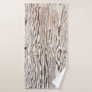 Close up photography of brown wooden surface bath towel