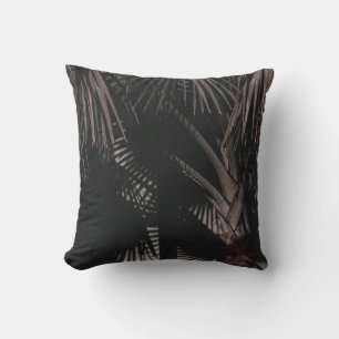 CLOSE-UP PHOTOGRAPHY OF GREEN LEAFED PALM CUSHION
