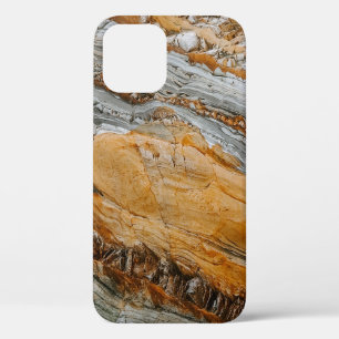 Close-up photography of grey and orange stones iPhone 12 case