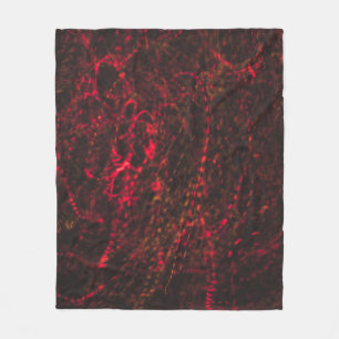 Close-up photography of red lights fleece blanket