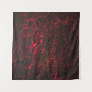 Close-up photography of red lights tapestry