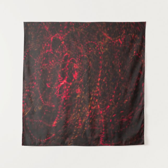 Close-up photography of red lights tapestry (Front)