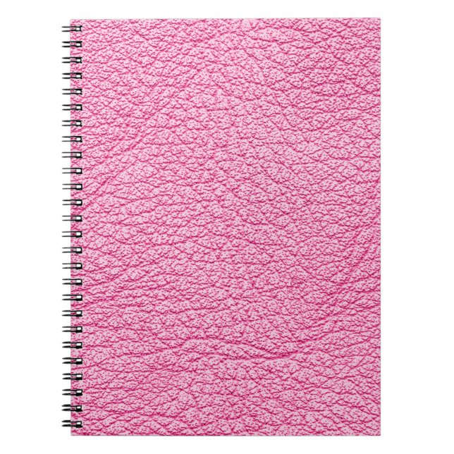 Close-up pink leather, textured background. notebook (Front)
