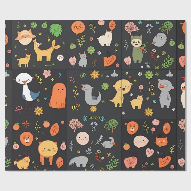 Close-Up Portrait of a Sweet-Faced Dog Wrapping Paper (Flat)