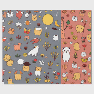 Close-Up Portrait of a Sweet-Faced Dog Wrapping Paper