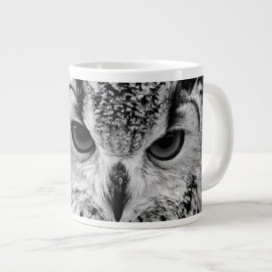 Close Up Portrait Of Eurasian Eagle-owl Large Coffee Mug