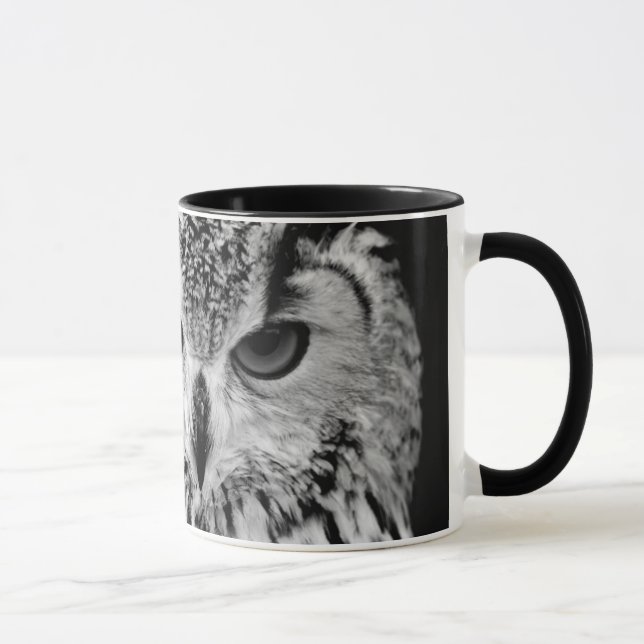 Close Up Portrait Of Eurasian Eagle-owl Mug (Right)