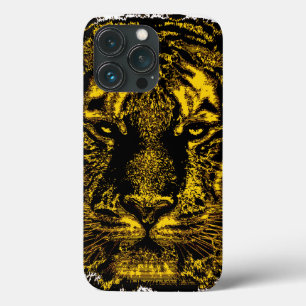 Close-up portrait of the big tiger iPhone 13 pro case