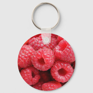 Close Up Raspberry Background Texture Raspberries Key Ring