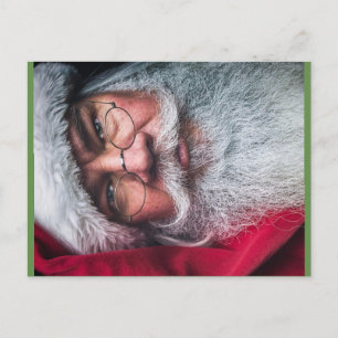 Close-Up Santa Holiday Postcard