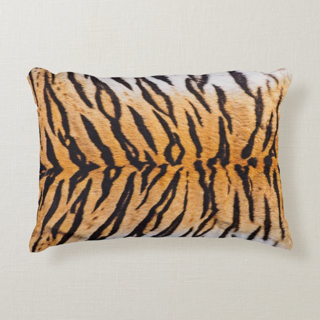 Close-Up Shot of Real Indo-Chinese Tiger (Panthera Decorative Cushion (Front)